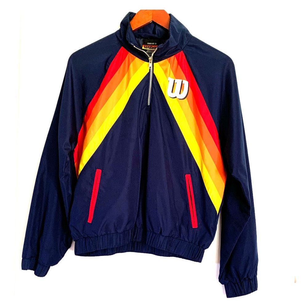 Forever 21 x Wilson Windbreaker 1/4 Zip